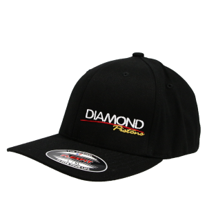 Diamond Racing - Pistons - Standard Logo Diamond Fitted Hat - Size L/XL - Color Black (A215)