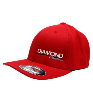 Standard Logo Diamond Fitted Hat - Size S/M - Color Red (A216)