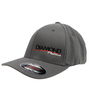 Diamond Racing - Standard Logo Diamond Fitted Hat - Size S/M - Color Grey (A218)
