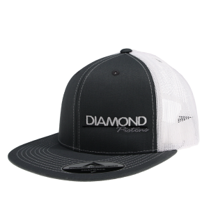 Standard Logo Diamond Trucker Hat - One Size Fits All - Color Grey/White (A243)