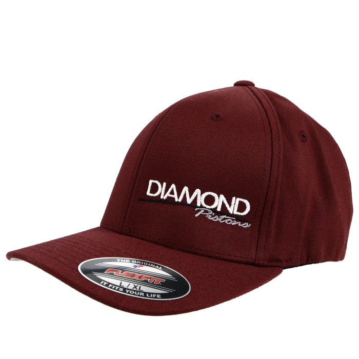 Standard Logo Diamond Fitted Hat - Size S/M - Color Maroon (A238)