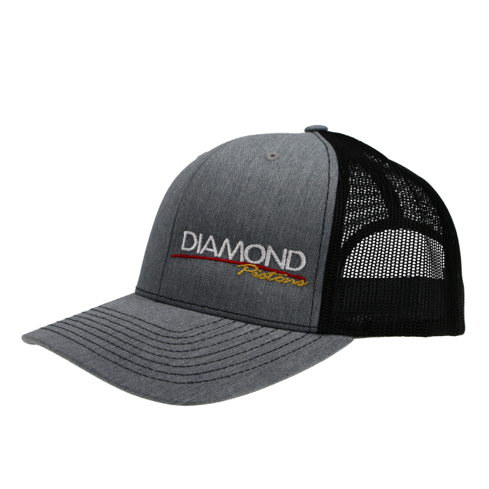 Standard Logo Diamond Snapback Hat - One Size Fits All - Color Heather Grey/Black (A241)