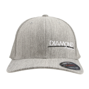 Standard Logo Diamond Fitted Hat - Size S/M - Color Heather Grey (A234) - Image 2
