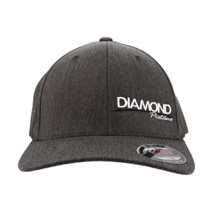 Standard Logo Diamond Fitted Hat - Size S/M - Color Dark Heather Grey (A236) - Image 2