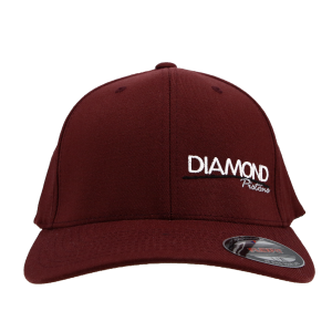 Standard Logo Diamond Fitted Hat - Size S/M - Color Maroon (A238) - Image 2