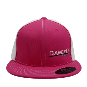 Standard Logo Diamond Trucker Hat - Size L/XL - Color Pink/White (A245) - Image 2